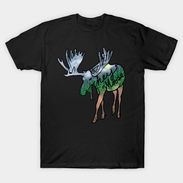 hey moose T-Shirt by Sparkleweather